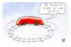 Cartoon: Bahn-Tarifverhandlung (small) by Kostas Koufogiorgos tagged karikatur,koufogiorgos,bahn,tarifverhandlung,zug,gleis,runde,tarifrunde,evg,streik