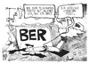Cartoon: BER (small) by Kostas Koufogiorgos tagged ber,platzeck,flughafen,berlin,brandenburg,vertrauensfrage,parlament,falle,ministerpräsident,karikatur,kostas,koufogiorgos