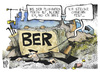 Cartoon: BER (small) by Kostas Koufogiorgos tagged ber,platzeck,flughafen,berlin,brandenburg,vertrauensfrage,parlament,falle,ministerpräsident,karikatur,kostas,koufogiorgos