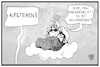 Cartoon: Bewegung Aufstehen (small) by Kostas Koufogiorgos tagged karikatur,koufogiorgos,illustration,cartoon,wagenknecht,marx,aufstehen,bewegung,linke,paradies,wolke
