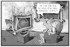 Cartoon: Brennpunkt Hitze (small) by Kostas Koufogiorgos tagged karikatur,koufogiorgos,illustration,cartoon,brennpunkt,hitze,fernsehen,zuschauer,sommer,hitzewelle,rekordhitze,ard,brennen,feuer