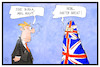 Cartoon: Brexit (small) by Kostas Koufogiorgos tagged karikatur,koufogiorgos,illustration,cartoon,brexit,may,grossbritannien,burka,radikal,flagge,fahne,union,jack,premierminsterin,politik,europa,abschottung