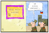 Cartoon: Bundeswehr (small) by Kostas Koufogiorgos tagged karikatur,koufogiorgos,illustration,cartoon,bundeswehr,soldat,kaserne,umbenennung,wehrmacht,biene,maja,geschichte,militär,nationalsozialismus