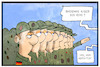 Cartoon: Bundeswehr (small) by Kostas Koufogiorgos tagged karikatur,koufogiorgos,illustration,cartoon,bundeswehr,armee,militär,hitlergruß,ermittlung,reihe,aufstellung,rechtsextremismus