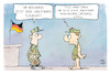 Cartoon: Bundeswehr (small) by Kostas Koufogiorgos tagged koufogiorgos,karikatur,bundeswehr,soldat,mängel,rüstung,armee,tarnkappenbomber,f35,unsichtbar