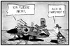 Cartoon: Bundeswehr und Lufthansa (small) by Kostas Koufogiorgos tagged karikatur,illustration,cartoon,koufogiorgos,bundeswehr,pilot,lufthansa,flugzeug,tarifstreit,arbeitskampf,soldat