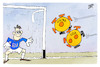 Cartoon: Corona-Abwehr (small) by Kostas Koufogiorgos tagged karikatur,koufogiorgos,china,usa,fußball,tor,mutation,omikron,eu,torwart