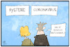 Cartoon: Corona-Hysterie (small) by Kostas Koufogiorgos tagged karikatur,koufogiorgos,illustration,cartoon,corona,hysterie,ansteckung,verbreitung,krankheit,virus,epidemie,pandemie