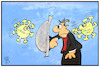 Cartoon: Corona-Virus (small) by Kostas Koufogiorgos tagged karikatur,koufogiorgos,illustration,cartoon,corona,grippe,gesundheit,krankheit,abwehr,patient
