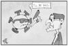 Cartoon: Corona im Herbst (small) by Kostas Koufogiorgos tagged karikatur,koufogiorgos,illustration,cartoon,corona,lauterbach,pandemie,virus,terminator