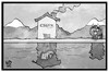 Cartoon: CSU-Parteitag (small) by Kostas Koufogiorgos tagged karikatur,koufogiorgos,illustration,cartoon,csu,parteitag,partei,haus,spiegelung,afd,programm,berge,bayern,populismus