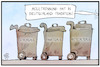 Cartoon: Deutsche Mülltrennung (small) by Kostas Koufogiorgos tagged karikatur,koufogiorgos,illustration,cartoon,mülltrennung,antisemitismus,fanatismus,extremismus,müll,mülltonne