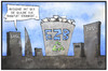 Cartoon: Die neue EZB (small) by Kostas Koufogiorgos tagged karikatur,koufogiorgos,illustration,cartoon,ezb,europa,europäische,zentralbank,papier,staatsanleihen,müll,draghi,wirtschaft,krise,politik,mülleimer,frankfurt,skyline
