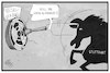 Cartoon: Diesel-Fahrverbot (small) by Kostas Koufogiorgos tagged karikatur,koufogiorgos,illustration,cartoon,diesel,fahrverbot,pferd,wappentier,baden,württenberg,stuttgart,fernsehturm,zielscheibe,treffer,umwelt,luft,verschmutzung,reinhaltung,feinstaub