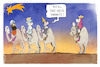 Cartoon: Dreikönigstag in der Pandemie (small) by Kostas Koufogiorgos tagged karikatur,koufogiorgos,illustration,cartoon,dreikönigstag,variante,pandemie,feiertag,christentum