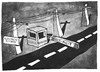 Cartoon: Elektrische Autobahn (small) by Kostas Koufogiorgos tagged karikatur,koufogiorgos,cartoon,illustration,autobahn,stromtrasse,suedlink,energiekonzern,strom,energiewende,infrastruktur,maut,verkehr,geld,wirtschaft