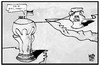 Cartoon: EM-Kader (small) by Kostas Koufogiorgos tagged karikatur,koufogiorgos,illustration,cartoon,em,wm,pokal,fussball,kader,mannschaft,sport,nominierung,löw,bundestrainer,titel,meisterschaft,europameisterschaft