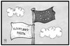 Cartoon: EU-Flüchtlingspolitik (small) by Kostas Koufogiorgos tagged karikatur,koufogiorgos,illustration,cartoon,fahne,flagge,europa,eu,union,halbmast,flüchtlingskrise,flüchtlingspolitik,wind,richtung