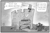 Cartoon: EU-Flüchtlingspolitik (small) by Kostas Koufogiorgos tagged karikatur,koufogiorgos,illustration,cartoon,eu,europa,burg,abschottung,flüchtlingspolitik,corona,virus,grenze,krankheit,asyl