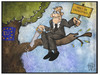 Cartoon: Euroskeptiker (small) by Kostas Koufogiorgos tagged karikatur,koufogiorgos,illustration,cartoon,europa,wahl,euroskeptiker,wählen,ast,sägen,baum,eu,politik,demokratie