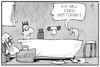 Cartoon: Feierabend beim Hausarzt (small) by Kostas Koufogiorgos tagged karikatur,koufogiorgos,illustration,cartoon,impfdrängler,arzt,badewanne,feierabend,corona,pandemie