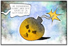 Cartoon: Fessenheim (small) by Kostas Koufogiorgos tagged karikatur,koufogiorgos,illustration,cartoon,fessenheim,akw,energiewende,frankreich,atomkraft,nuklear,bombe,zeit,umwelt