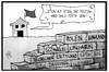 Cartoon: Festung Europa (small) by Kostas Koufogiorgos tagged karikatur,koufogiorgos,illustration,cartoon,europa,festung,polen,slowakei,ungarn,tschechien,mauer,abschottung,eu,flüchtlingspolitik