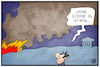 Cartoon: Feuer in Griechenland (small) by Kostas Koufogiorgos tagged karikatur,koufogiorgos,illustration,cartoon,feuer,sterne,himmel,griechenland,brand