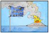 Cartoon: Feuer in Moria (small) by Kostas Koufogiorgos tagged karikatur,koufogiorgos,illustration,cartoon,moria,lesbos,europa,eu,fluechtlingslager,rauch,ideale