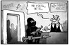 Cartoon: Flughafen-Sicherheit (small) by Kostas Koufogiorgos tagged karikatur,koufogiorgos,illustration,cartoon,flughafen,kontrolle,sicherheit,kontrolleur,terrorist,waffen,schmuggel,fraport,frankfurt