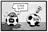 Cartoon: Fussball (small) by Kostas Koufogiorgos tagged karikatur,koufogiorgos,cartoon,illustration,doping,russland,fifa,schande,sport,betrug,korruption
