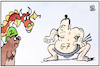 Cartoon: G7 in Japan (small) by Kostas Koufogiorgos tagged karikatur,koufogiorgos,g7,japan,sumoka,ringer,china,russland
