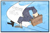 Cartoon: Geschwächte Wirtschaft (small) by Kostas Koufogiorgos tagged karikatur,koufogiorgos,illustration,cartoon,wirtschaft,corona,mundschutz,krankheit