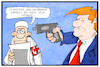Cartoon: Gesunder Trump (small) by Kostas Koufogiorgos tagged karikatur,koufogiorgos,illustration,cartoon,arzt,medizin,gesundheit,attest,verrückt,erpressung,gewalt,usa,präsident