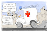 Cartoon: Gesundheitskosten (small) by Kostas Koufogiorgos tagged karikatur,koufogiorgos,gesundheitskosten,sparmaßnahmen,rettungswagen,taxameter,warken