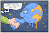 Cartoon: Green Deal (small) by Kostas Koufogiorgos tagged karikatur,koufogiorgos,illustration,cartoon,green,deal,eu,welt,warm,klima,umwelt