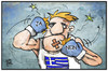 Cartoon: Greferendum (small) by Kostas Koufogiorgos tagged karikatur,koufogiorgos,illustration,cartoon,greferendum,referendum,ja,nein,boxer,schlag,wahl,entscheidung,demokratie,schuldenkrise,politik