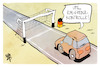 Cartoon: Grenzkontrollen (small) by Kostas Koufogiorgos tagged karikatur,koufogiorgos,grenze,kontrolle,tor,em,fußball