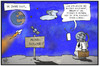 Cartoon: Griechische Reformen (small) by Kostas Koufogiorgos tagged karikatur,koufogiorgos,illustration,cartoon,mond,erde,kolonie,mensch,weltall,zukunft,griechenland,eurogruppe,reform,politik