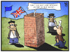 Cartoon: Großbritannien isoliert sich (small) by Kostas Koufogiorgos tagged karikatur,koufogiorgos,illustration,cartoon,grossbritannien,eu,europa,michel,deutscher,franzose,italiener,isolation,aussenseiter,politik