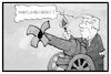 Cartoon: Handelskrieg (small) by Kostas Koufogiorgos tagged karikatur,koufogiorgos,illustration,cartoon,trump,kanone,handelskrieg,konflikt,rohrkrepierer,usa,wirtschaft,präsident