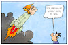 Cartoon: Handelskrieg (small) by Kostas Koufogiorgos tagged karikatur,koufogiorgos,illustration,cartoon,handelskrieg,trump,usa,strafzoelle,sonderzoelle,rakete,sprengkopf,wirtschaft