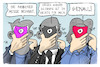 Cartoon: Hannover Messer (small) by Kostas Koufogiorgos tagged karikatur,koufogiorgos,ki,messe,hannover,künstliche,intelligenz,smartphone,handy,user