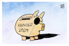 Cartoon: Haushalt 2024 (small) by Kostas Koufogiorgos tagged karikatur,koufogiorgos,augenklappe,haushalt,sparschwein,sparen