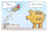 Cartoon: Haushalt 2025 (small) by Kostas Koufogiorgos tagged karikatur,koufogiorgos,haushalt,ampel,fix,fertig
