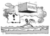 Cartoon: Hilfspaket für Zypern (small) by Kostas Koufogiorgos tagged zypern,rettung,paket,eu,europa,schulden,krise,karikatur,kostas,koufogiorgos,insel