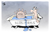 Cartoon: Hitze-Gefahr (small) by Kostas Koufogiorgos tagged karikatur,koufogiorgos,hitze,gefahr,hormus,badewanne,mine,hitzewelle