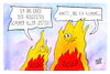 Cartoon: Hitzesommer (small) by Kostas Koufogiorgos tagged karikatur,koufogiorgos,hitze,sommer,klima,wetter,feuer