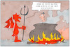 Cartoon: Hitzewelle (small) by Kostas Koufogiorgos tagged karikatur,koufogiorgos,illustration,cartoon,hitzewelle,hitze,teufel,hölle