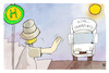 Cartoon: Hitzewelle (small) by Kostas Koufogiorgos tagged karikatur,koufogiorgos,hitzewelle,bushaltestelle,anhalter,tramper,kühltransport